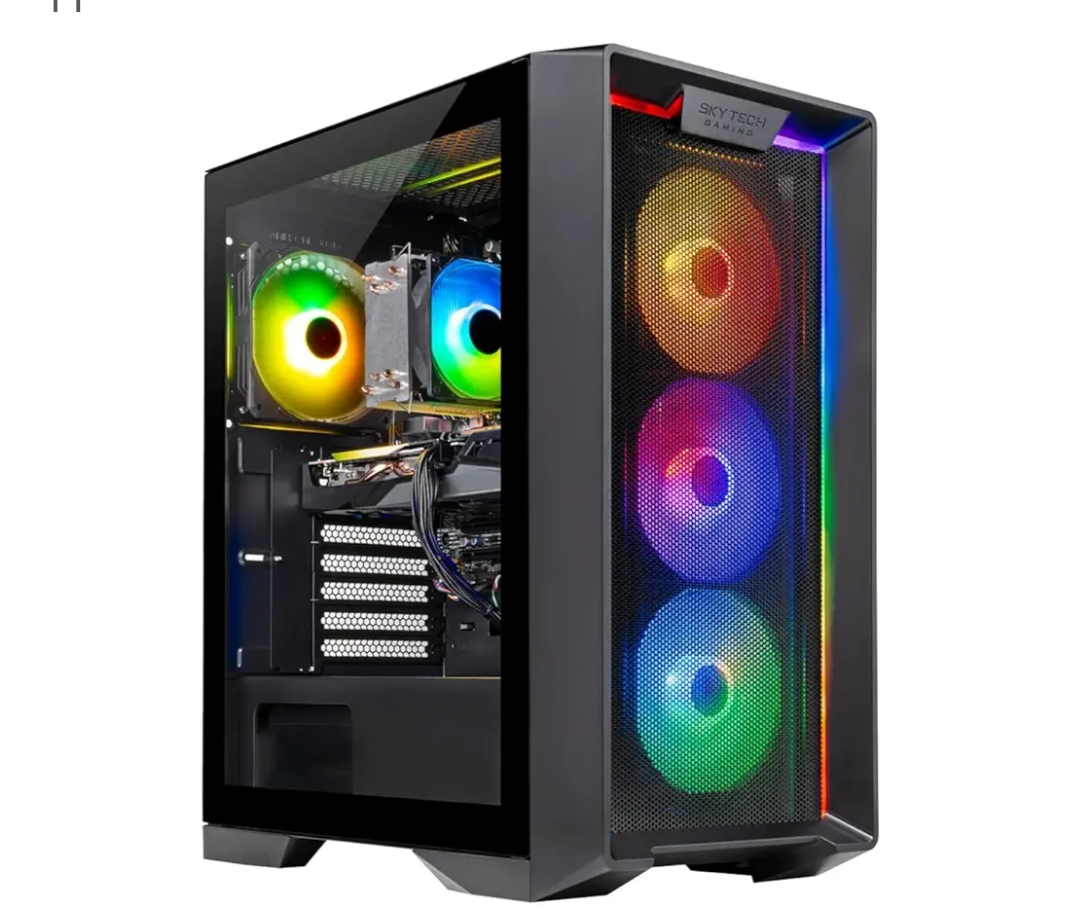 Skytech Nebula Gaming PC Desktop, Intel Processor (Model Unknown), MSI GTX 1650 D6 Ventus, 500GB M2 SSD, 16 Gigabytes RAM (2x8) (Frequency Unknown), 650W Gold PSU