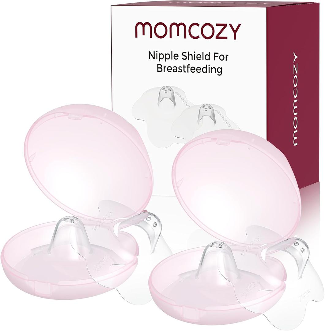 Momcozy Nipple Shield, Floral Contact Nipple Shield for Breastfeeding Moms with Flat or Inverted Nipples (20mm)