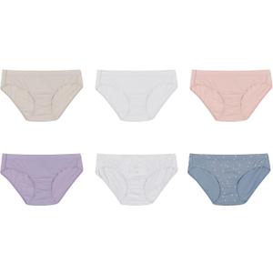 Hanes Women's Organic Cotton Panties Pack, ComfortSoft Underwear, 6-Pack (Blue, M)