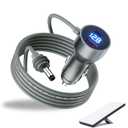 3 in 1 Starlink Mini Car Power Cable with Cigarette Lighter Adapter |10FT/3M 12V-24V Car DC Charging Cord with Digital Display USB C PD 30W and USB A 30W Ports for Trucks, Cars,RV,Yacht