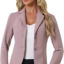 Allegra K Women's Work Office Blazer Stretch Lapel Collar Long Sleeve Jacket Suit Blazer XS