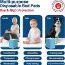 Tear-Resistant Disposable Bed Pads 30" x 36", 100 Count Absorbent Underpads, Chux Thicker Extra Large Incontinence Bed Pads, Pee Pads for Adults, Kids, Elderly, Pets