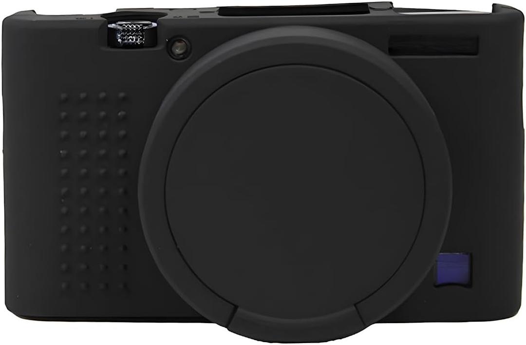 Silicone Case for Sony RX100 VII Camera, Soft Protective Cover with Anti-Slip Grip and Lens Protection for DSC-RX100 VII Digital Camera, Scratch Resistant (Black)