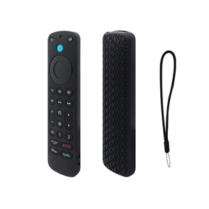Silicone Protective Case for 2022 Alexa Voice Remote Pro Remote, Anti Lost TV Remote Control Case Replacement Protector Cover Shell Sleeve Remote Control Case (Black)