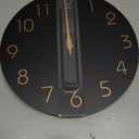 Mosewa 12 Inch Black Wall Clock Battery Operated Silent Non Ticking Modern Simple Minimalist Decorative for Kitchen Bedroom Home Office Bathroom Living Room