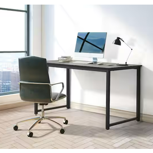 40 in. Rectangular Black Wood Computer Desk, Work Desk for Home & Office Use