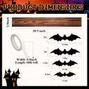 Pinkunn 70 Pcs Halloween Creepy Cloth Set 33 x 7 ft Halloween Horror Fabric Party Decoration Set 3D Bat Wall Stickers Decor Masking Tape Holiday Outdoor Indoor Windows Scene