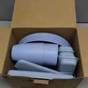 Wheat Straw Dinnerware Sets for 4, Wheat Straw Plates and Bowls Sets Kitchen Dishes 28pcs College Dorm Room Essentials Cutlery Set Microwave Safe (Blue)