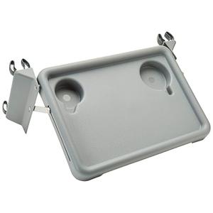 Lumex Folding Walker Tray with Cup Holders – Clip-On Walker Accessory, Tool-Free Installation, Gre