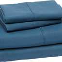 Lightweight Super Soft Easy Care Wrinkle Resistant Microfiber 4-Piece Bed Sheet Set with 14-Inch Deep Pockets, Full, Dark Teal, Solid