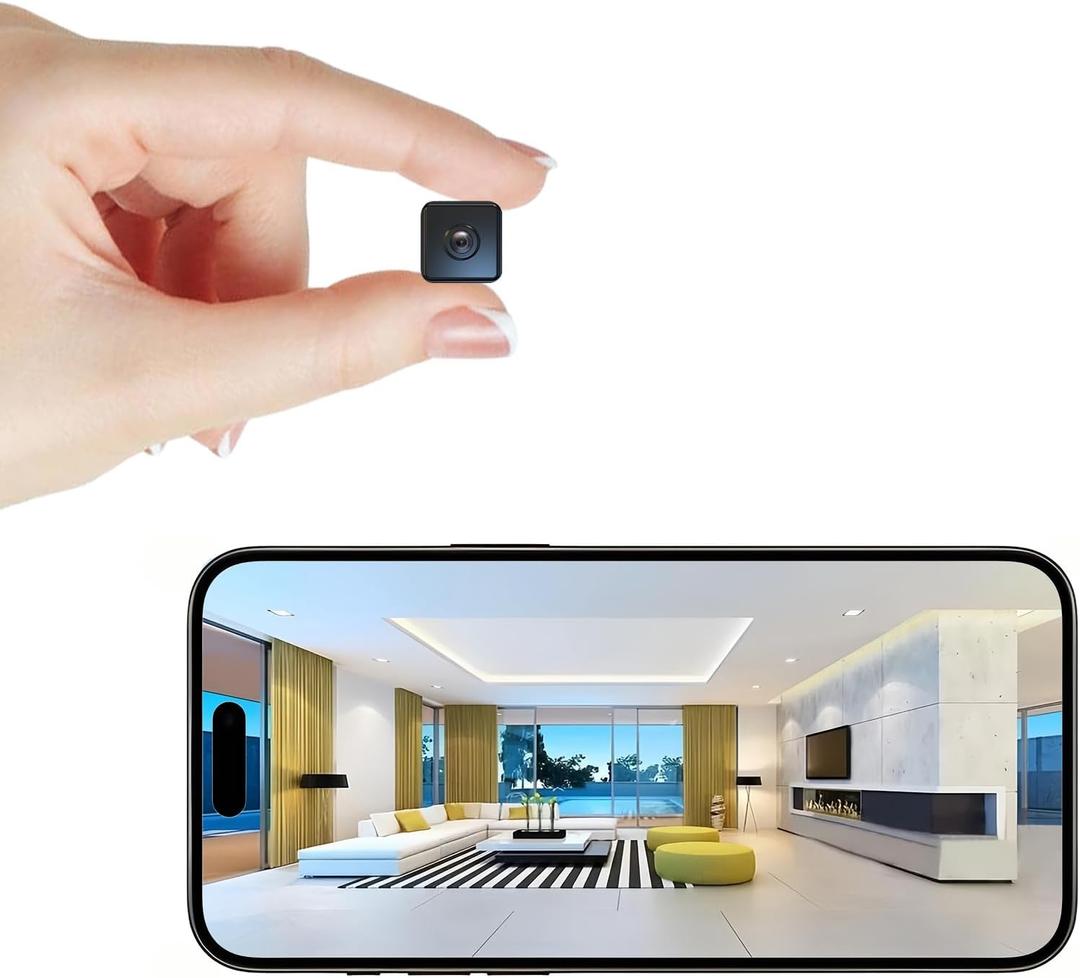 Mini Camera Home Wireless Security Cam Indoor HD Camera Small Smart WiFi House Portable Cameras Tiny House Nanny Body Cam Battery Life Powered with Motion Detection and Clear Night Vision Baby Monitor