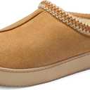 Zizor Women's Fuzzy Cozy Slippers Genuine Suede Indoor Outdoor Fluffy Home Comfy Winter Slip On Cute Warm Memory Foam Furry Shoes, Size US 9