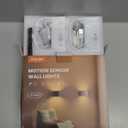 FULEN 4 Pack Motion Sensor Wall Lamp with Remote Control 3 Colors Wireless Wall Light LED Indoor Up and Down Wall Sconce 5000mAh Rechargeable Battery Powered Wall Lamps Brightness Adjustable,White