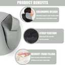 Neck Support for Office ChairMemory Foam Neck Support Enlarge Head Rest for Office ChairWashable Cover with Fixed Strap Suitable for Most Office Chairs Without Headrests