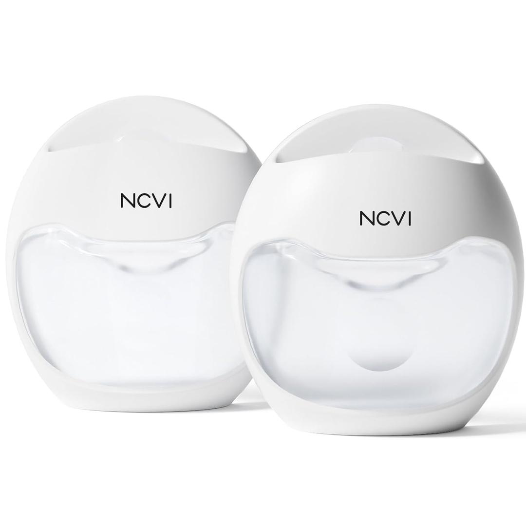 NCVI Silicone Breast Milk Collector Catcher, Let Down Manual Breastmilk Saver Collection Cup for Leaking Milk, Wearable Nursing Cups BPA Free, Invisible Slim Design for Regular Bra, 2.3oz/70mlx2 Count