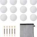 40 Pack Foam Golf Practice Balls - Realistic Feel and Limited Flight Training Balls for Indoor or Outdoor (12 White)