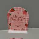 Baby Shower Games - Strawberry Diaper Raffle, 1 Arch Acrylic Sign and 50 Diaper Raffle Tickets, Gender Reveal Game, Berry Baby Shower Decoration Supplies (NS04)