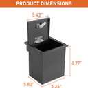 Hooke Road JL Gladiator Center Console Safe Lockbox Insert Armrest Storage for 2018-2026 Jeep Wrangler JL & Gladiator JT (Exclude Rubicon), Heavy Duty Safety Password Lock Box Vault (Black Steel)