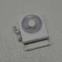 Koonie USB Fan, Strong Wind Ultra Quiet Small Desk Fan 220 Tilt Folding 3 Speeds Adjustable USB-C Powered Personal Fan for Home Office Desktop, White, NO BATTERY (5.7 inch)