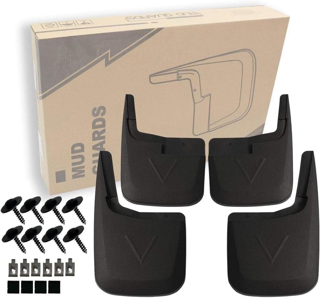 RMOURTEKK Mud Flaps Compatible with Ford 2020-2015 F150 Without OEM Fender Flares Custom Front and Rear Mud Guard Set (4pcs Set)