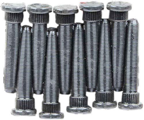 Moser Engineering Wheel Stud, 1/2-20 in Thread, 3.000 in Long, 0.625 Knurl, Steel, Black Oxide, Set of 7