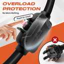 Overload Protection RV 30 Amp to 110 Adapter Cord with Circuit Breaker, 15 Amp/20 Amp Household to 30 Amp RV Power Electrical Adapter with Twist Lock, NEMA 5-15P to NEMA L5-30R, ETL Listed