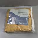 Gold Yellow Pinch Pleated Linen Curtains 84 Inch Length 2 Panels for Living Room Bedroom Semi Sheer Window Curtain Boho Neutral Back Tab Pinch Pleat Drape with Hooks 40x84