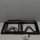 MUDEELA Pot Rack Pan Organizer inside Cabinet - Expandable Pot Lid Organizer for Cabinet with 12 Adjustable Dividers, Cutting Board Organizer Holder Baking Rack Kitchen Cabinet Storage Organization