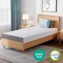 Amazon Basics Plush Memory Foam Mattress, Breathable, 8 Inch, Full, White/Grey, 75 x 54 x 8 inches