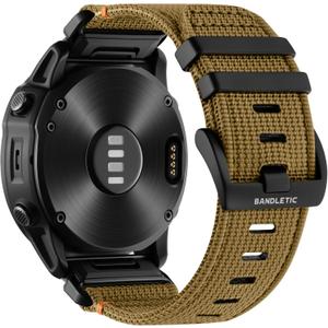 Bandletic Compatible with Garmin Fenix 8 51mm Band - 26mm Quick Fit Rugged Nylon Strap for Fenix 7X 6X Pro/5X Plus/3/3 HR/Instinct 2X Solar 3 50mm /Enduro/Quatix/Tactix/Epix Pro 2/D2 Bravo/D2 Delta PX
