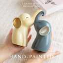 Cute Elephant Couple Sculpture Statue - 6.3" Resin Figurines Decor for Home Office Shelf - Anniversary Birthday Gift for Women Mom Wife Girlfriend - Lucky Good Luck Charm Ornament