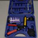 Orion Motor Tech Brake Bleeder Kit with Hand Vacuum Pump and Adapters, Brake Bleeding Kit for Brake Fluid Power Steering Fluid More, Vacuum Brake Bleeder Pump with Pressure Gauge (Blue)