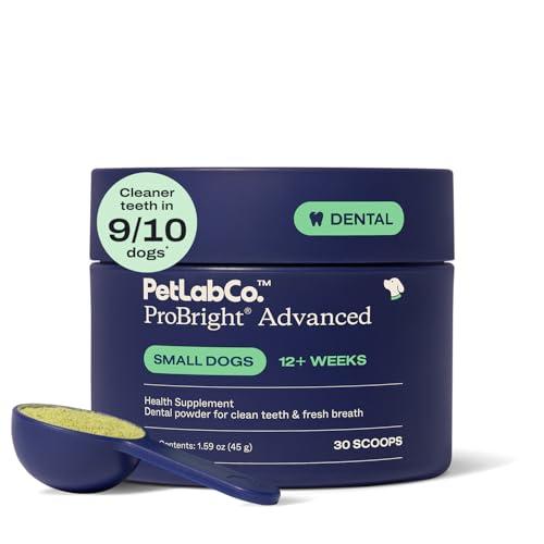 PetLab Co. ProBright Advanced Dental Powder - Dog Breath Freshener - Teeth Cleaning Made Easy – Targets Tartar & Bad Breath Formulated for Small Dogs