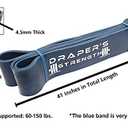 Draper's Strength Heavy Duty Resistance Stretch Loop Bands for Powerlifting Workout Exercise and Assisted Pull Ups (#06 Blue)
