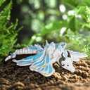 3D Printed Articulated Dragon Toy with Wings  Flexible Poseable Fantasy Fidget Toy for Stress Relief & Anxiety, Mystical Desk Decor for Home Office, Easter Basket Stuffers & D&D Collectors (Blue)