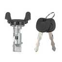 Motoforti Ignition Switch Lock Cylinder, for Chevrolet Silverado 1500 2500 1999-2004, Metal, with 2 Keys, Black Silver Tone, 1 Set