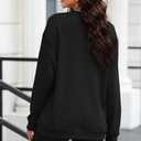 MARZXIN Women 2026 Holiday Casual Mardi Gras Sweatshirts Long Sleeve Sequin Sweatshirt Fashion Glitter Hoodies Outfits (Black, XXL)