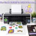 Koala Semi Glossy Sticker Paper for Inkjet & Laser Printer - 100 Sheets 8.5 x 11 Inch Printable Photo Sticker Paper, Work Well with Cutting Machine