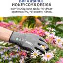 LANON Gardening Gloves for Men Women, 2 Pairs Nitrile Coated Garden Gloves with Grip, Breathable B.COMB AIR Technique, Dusty Olive & Bluebird, Large