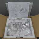 HuixuTe Ceiling Fan with Lights Remote Control, 3 Colors, 6 Speeds, 24" Geometric Bladeless Ceiling Fan, White Low Profile Ceiling Fan with Light for Kitchen Bedroom