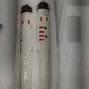 DRomance Christmas Flameless Taper Candles Battery Operated with Remote and Timer Real Wax LED Flickering Taper Candles 3D Wick Hand-Colored Painted Snowman Holiday Indoor Decor(2 Pack, 0.79 x 11.4)