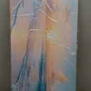 TutuBeer Beach Pictures Wall Art Beach Canvas Wall Art White Ocean at Sunrise Print on Canvas Seascape Paintings Coastal Picture Framed Artwork for Bathroom Living Room Office Home Decor 16" x 32"