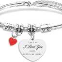 Aelciyue Valentines Day Gifts for Her - Christmas Anniversary Mothers Day Cool Birthday Gifts for Girlfriend Unique Friends Sister Bestie Daughter Gift from Mom Dad I Love You Link Bracelet for Women