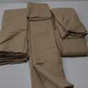Twin XL 100% Microfiber Double Brushed Sheet Set - Extra-Soft & Wrinkle-Free - 15" Deep Pockets, 39" x 80" - Ideal for Dorms, Hospitals & Split King Beds - 3 PC Set (Twin XL, Taupe)