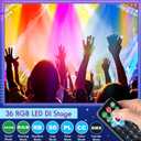 Handepo 12 Pcs 36 LED Par Lights DJ Stage Light 7 Channel Par Lighting for Stage with Remote Control and DMX Control Sound Activated Uplights for Events Club Music Disco Holiday Wedding Party