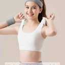 Boboking Teen Girls Seamless Racerback Training Bra Sports Bras-No Pads with Double-Layer Chest Support 13-14Years