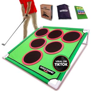 Backyard Golf Game with 16 Chipping Velcro Balls & Mat, Yard and Outdoor Games for Adults & Family, Indoor Golf Set for Home, Beach or Party, Lawn Games for Adults & Family Outdoor