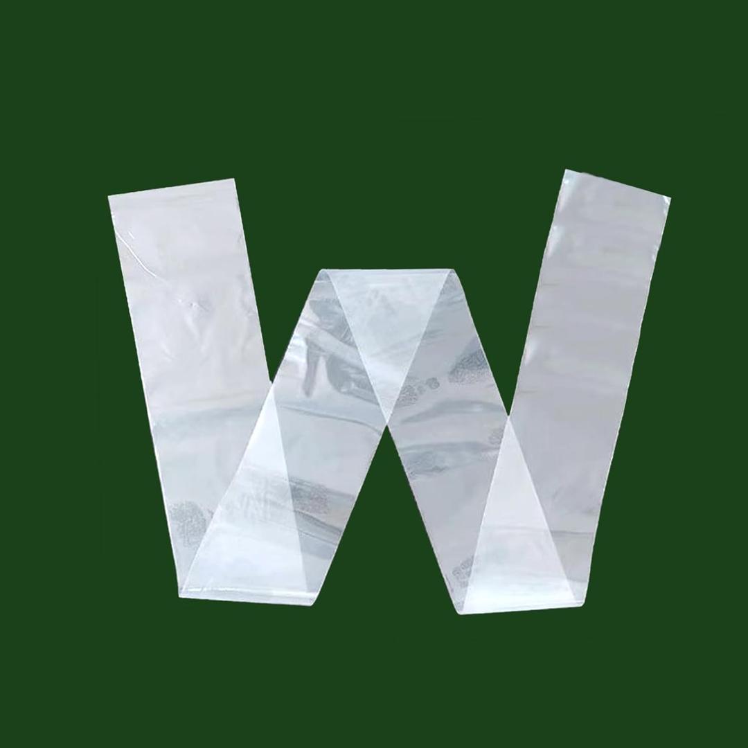 Flat Open 4x47 Inch (20-Pack) Extra Long Plastic Sleeves, Narrow Poster Bags, Plastic Blueprint Bags Waterproof Tube for Storage Clear