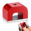 Horseshoe Alnico U Shaped Magnet, 22 lb Pull, Red, Rectangular, Utility Magnet(1 Pcs)