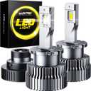 AUXITO D2S Light Bulbs, 30000LM 6000K White D2S/D2R Light Bulbs, Plug-N-Play, CANbus Ready No Flicker, Pack of 2